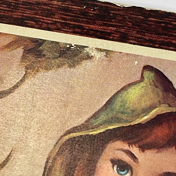 Vintage Lithograph Girl With Parrot by Jean Maio :: MCM Wall Art - Picture 8 of 13